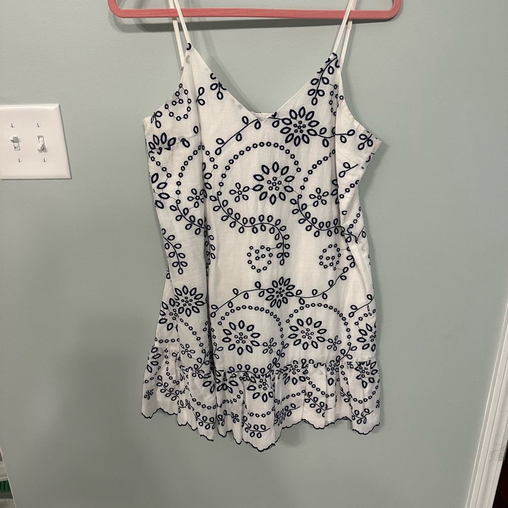 Devlin White / Navy Blue mini dress